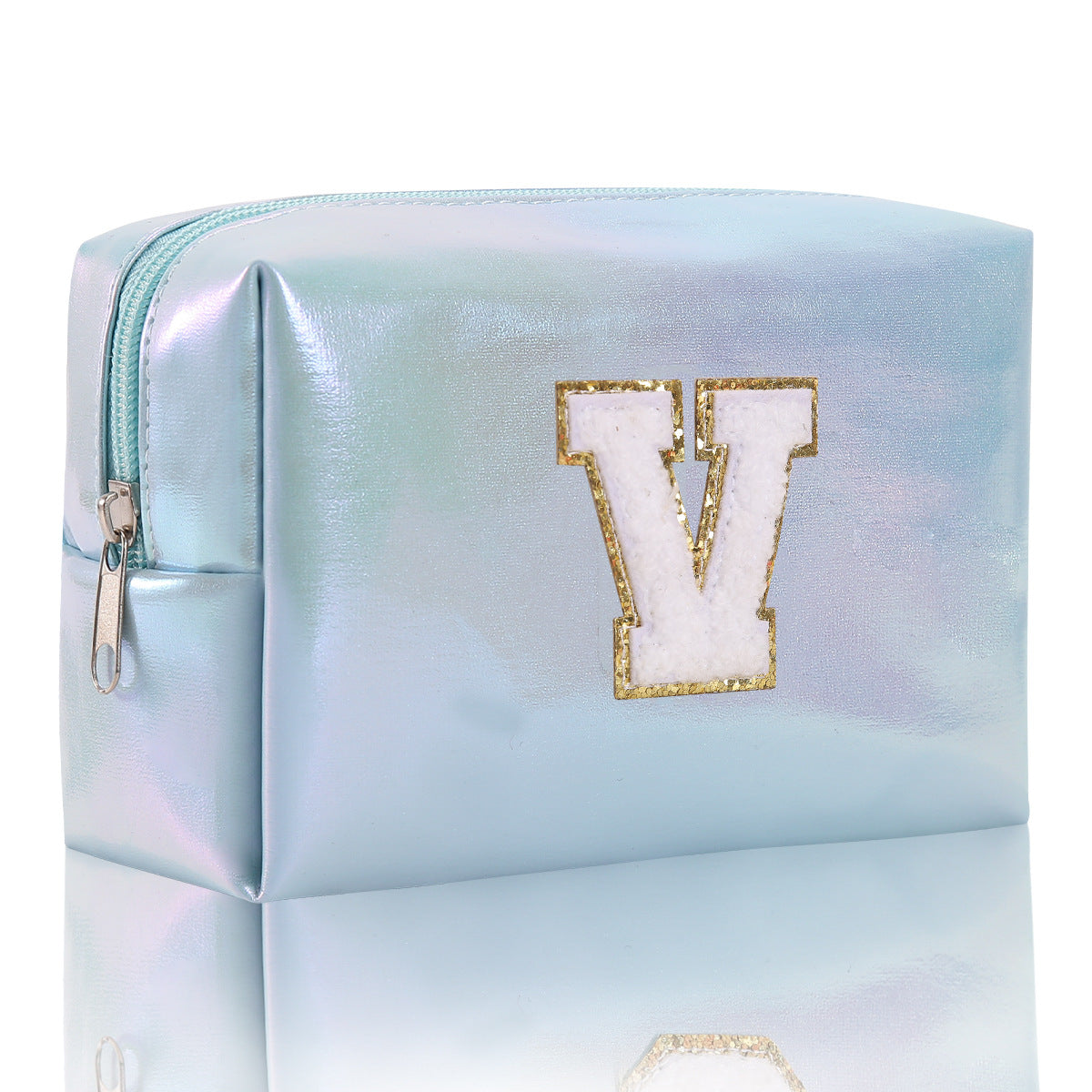 Simple Initial Letter Embroidered Portable Makeup Bag 6S10BOB1037
