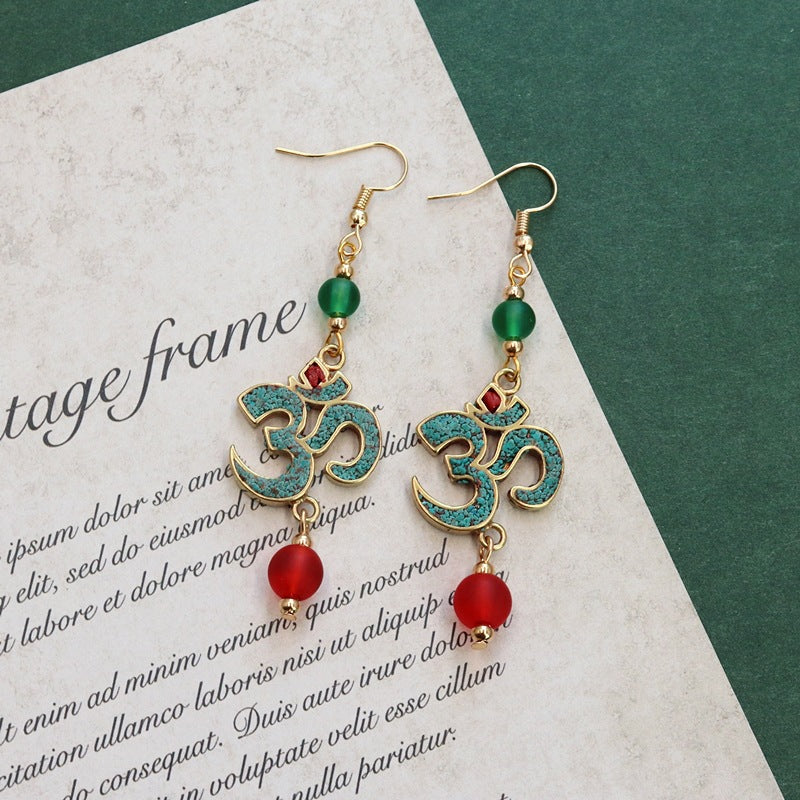 Vintage Ethnic Drop Earrings - DippedShop Wholesale - #9075