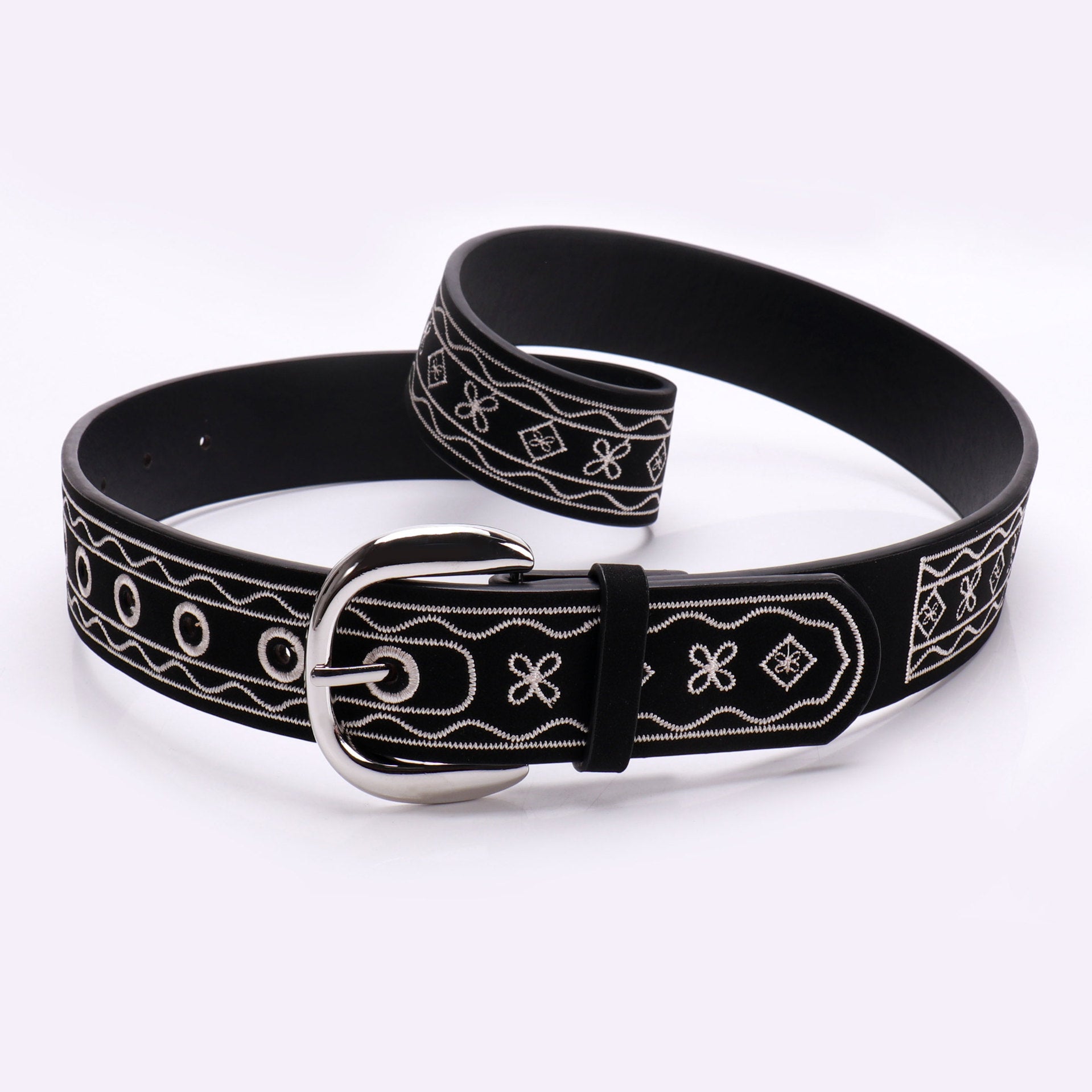 Retro Embroidery Pattern Waist PU Leather Belt MK2LEEP6W6JBT42