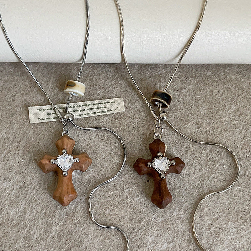 Cross Pendant Chain Necklace - DippedShop Wholesale - #6019