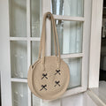 Minimalist Straw Woven Shoulder Bag - DippedShop Wholesale - #3827