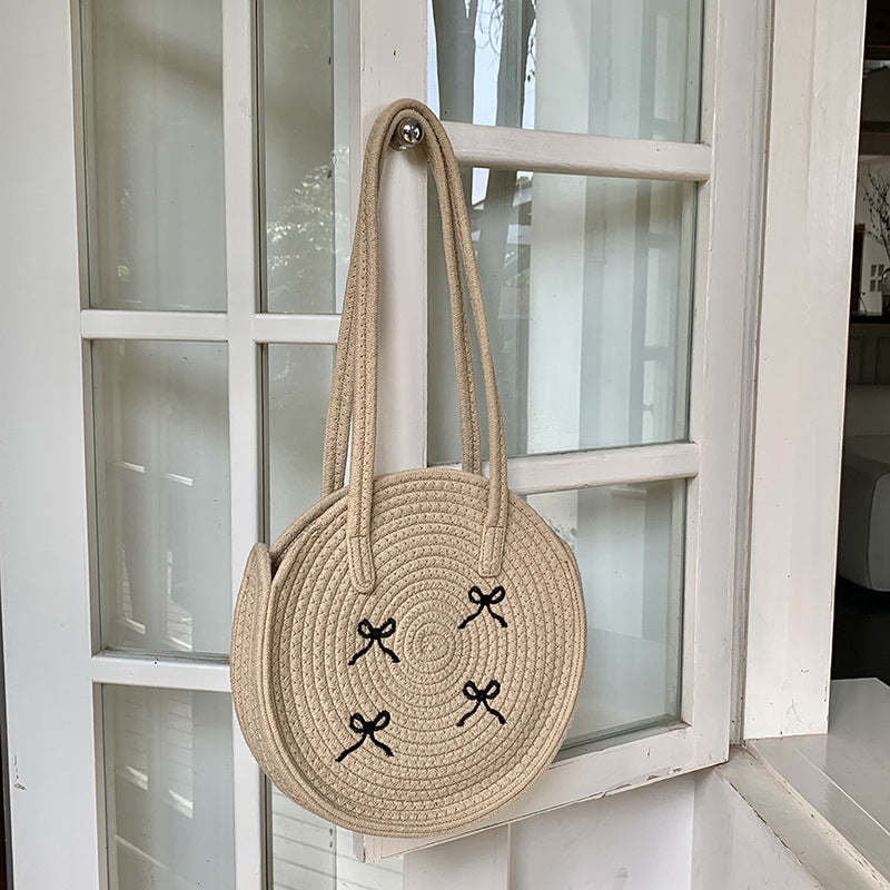 Minimalist Straw Woven Shoulder Bag - DippedShop Wholesale - #3827