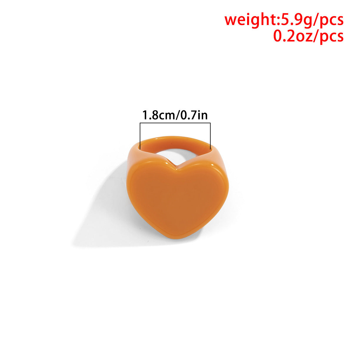 Resin Heart Ring - DippedShop Wholesale - #9731