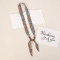Sweet Floral Print Beaded Decor Silk Scarf 6W6NSI212