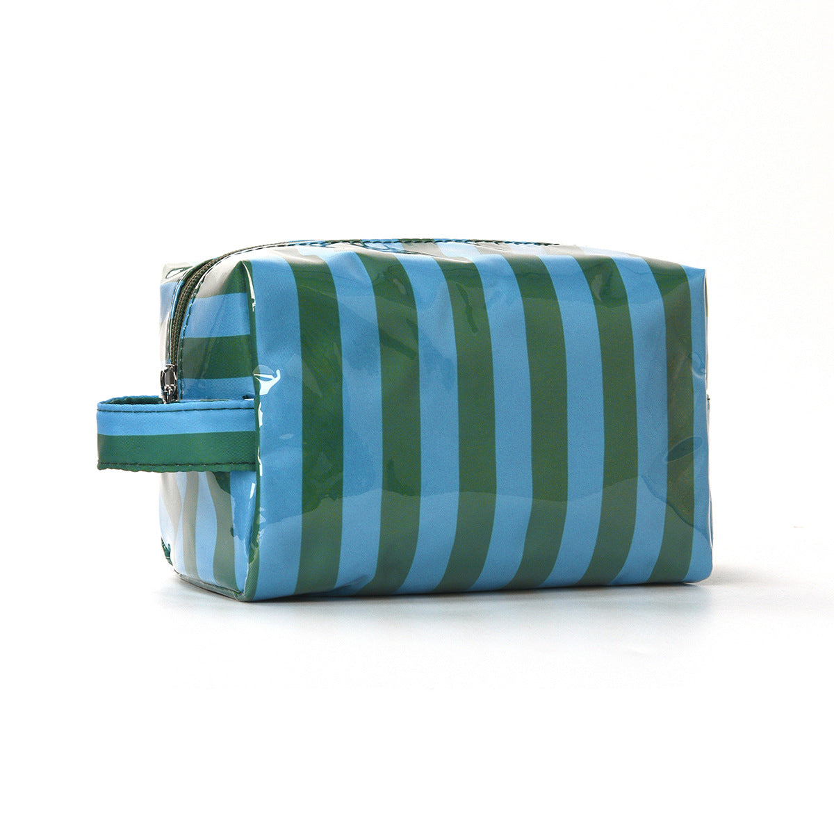 Simple Color Block Striped PVC Cosmetic Bag MK2BLW6C5CO07