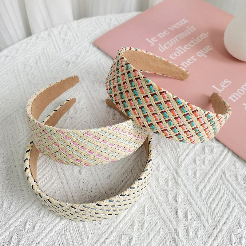 Stylish Color Block Woven Wide Headband MK2SPM6W6HBD04