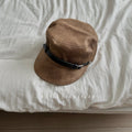 Vintage Leather Buckle Versatile Cap 6W6HAT793