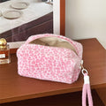 Plush Leopard Print Makeup Bag - DippedShop Wholesale - #8243