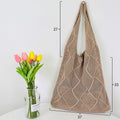 Solid Color Hollow Knit Bag - DippedShop Wholesale - #5251