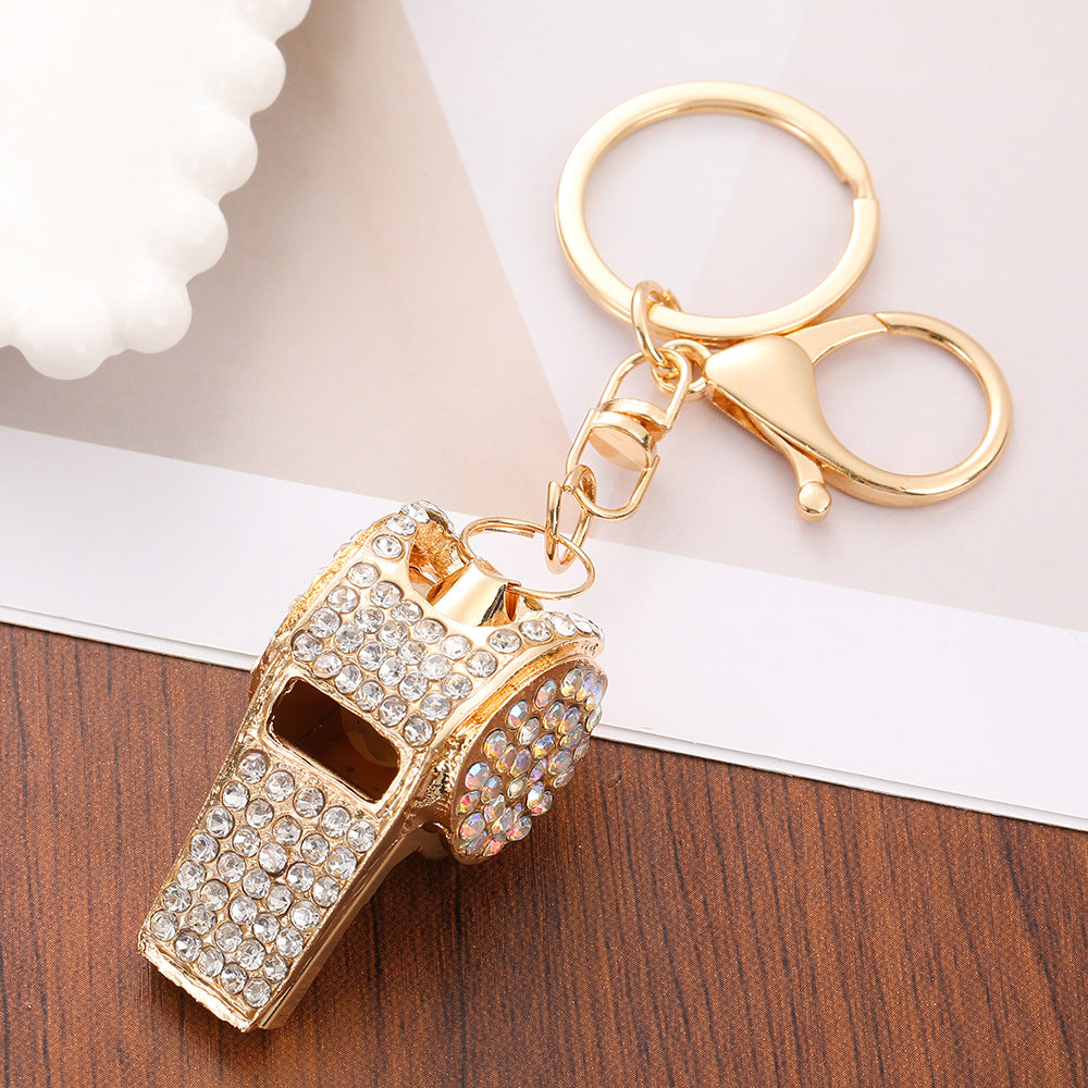Rhinestone Whistle Keychain - DippedShop Wholesale - #1107