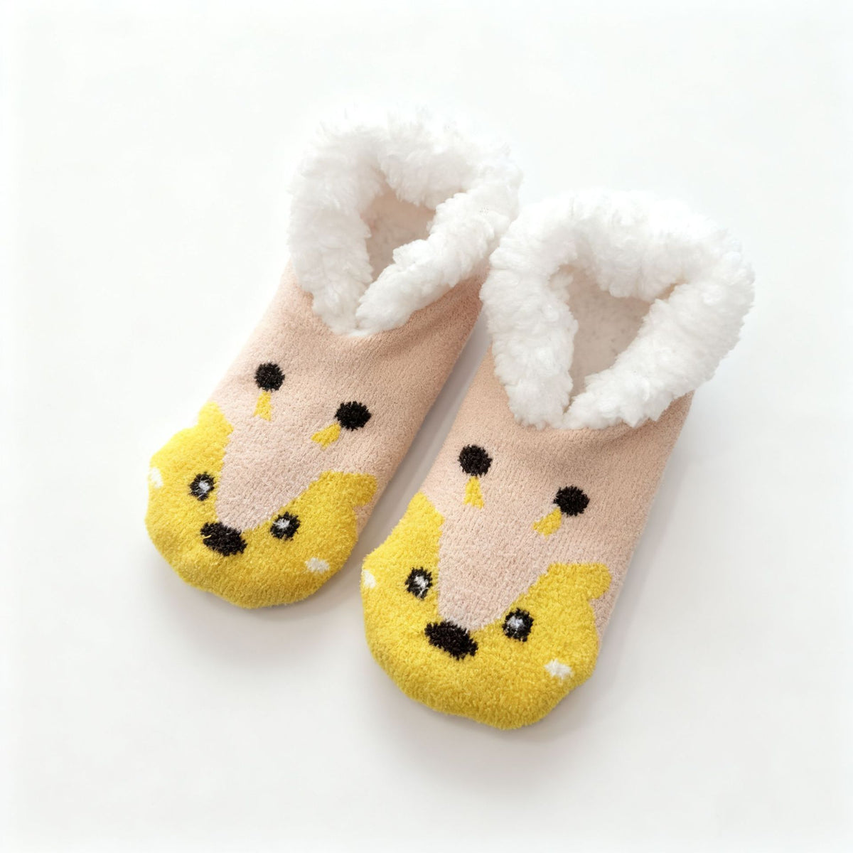 Cute Christmas Sherpa Lined Slipper Socks 6W8FSO901