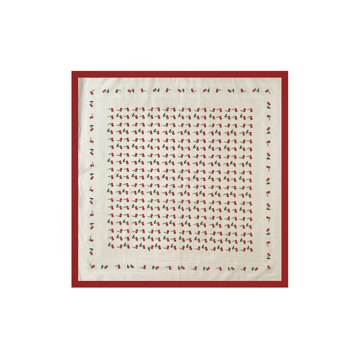 Cherry Print Silk Scarf - DippedShop Wholesale - #1539