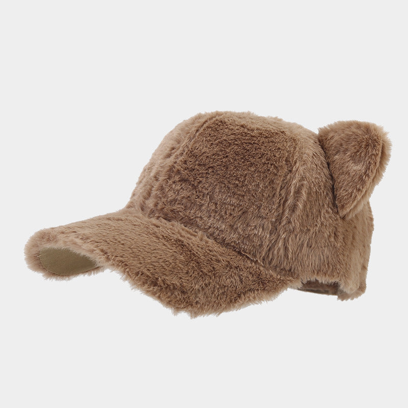 Cute Plush Cat Ears Warm Baseball Cap 6W6HAT536