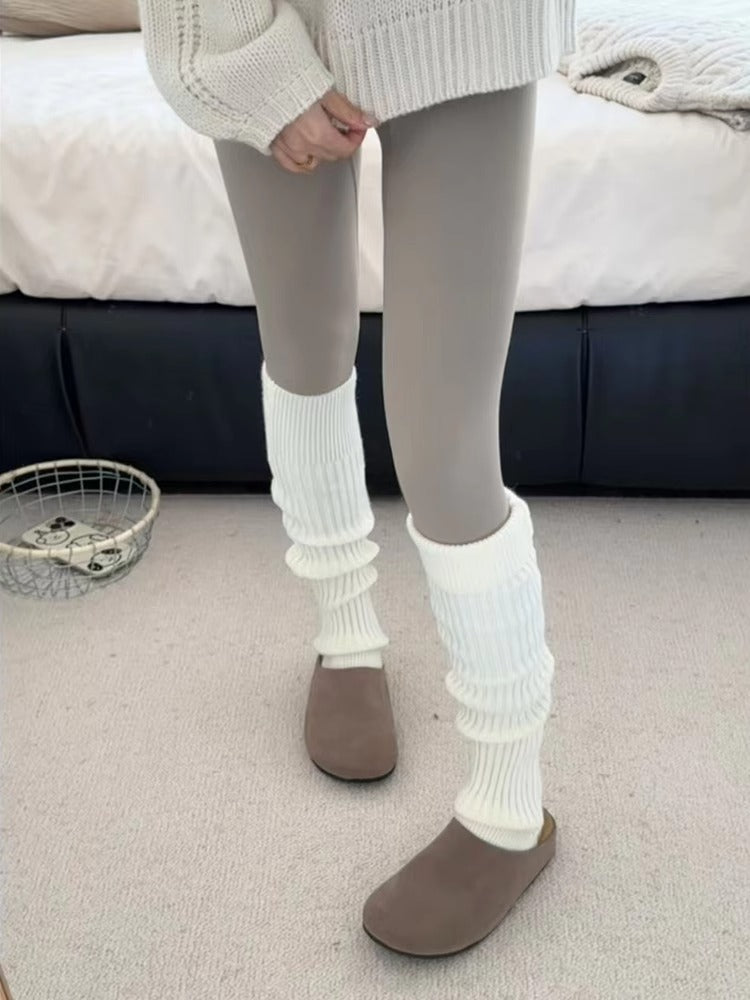 Knit Over Knee Footless Socks  Warm Leg Warmers 6W8FSO850
