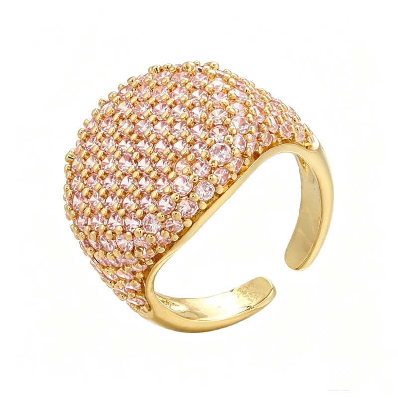 Colorful Sparkly Rhinestone Open Adjustable Ring 6W6JRG295