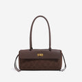 Trendy Color Contrast Plaid Baguette Shoulder Bag 6W10BBG2414