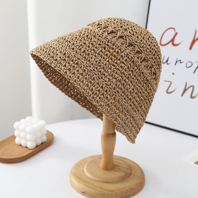 Straw Hollow Bucket Hat - DippedShop Wholesale - #9267