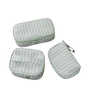 Fresh Striped Color Block Travel Makeup Bag 6S5CO177