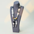 Chic Cashew Print Beaded Decor Silk Scarf 6W6NSI177