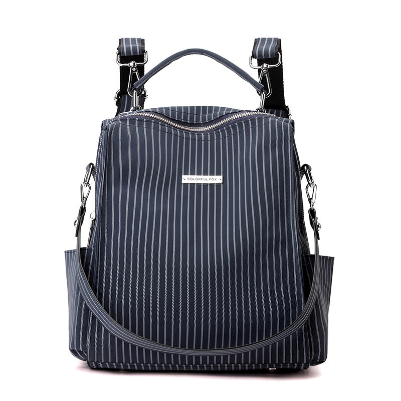 Minimalist Striped Large Capacity Backpack 6S10BBG1456