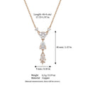 Elegant Gold Plated Heart Rhinestones Pendant Necklace 6W6JNC643