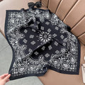 Paisley Print Luxury Mulberry Silk Square Scarf MK2BW6W6NSI04