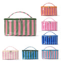 Color Block Striped Large Capacity Makeup Bag MK2BW6S10BOB62