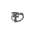 Vintage Punk Silver Plated Cross Statement Ring 6W6JRG292