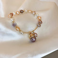 Stylish Gold Plated Freshwater Pearl Bracelet 6W6JBR714