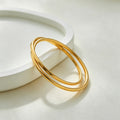 Gold Plated Interlocking Double Bangle Bracelet 6W6JBR612