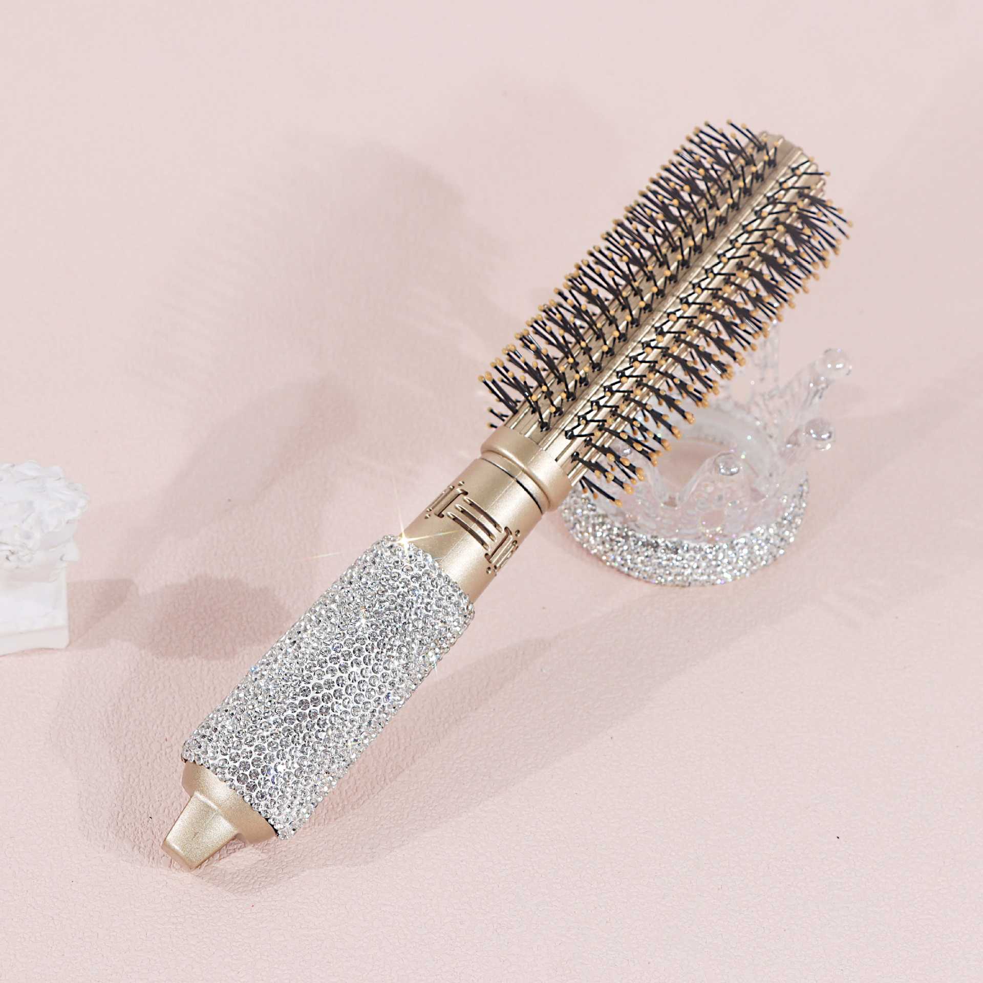 Sparkly Rhinestone Round Barrel Hair Brush 6C5CB159