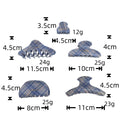 Plaid Color Block Hair Claw - DippedShop Wholesale - #3331