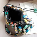 Boho Colorful Stone Beaded Shoulder Bag 8BW6BBG419