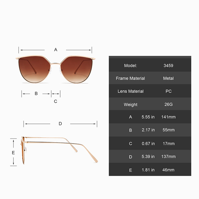 Retro Metal Oval Sunglasses - DippedShop Wholesale - #6243