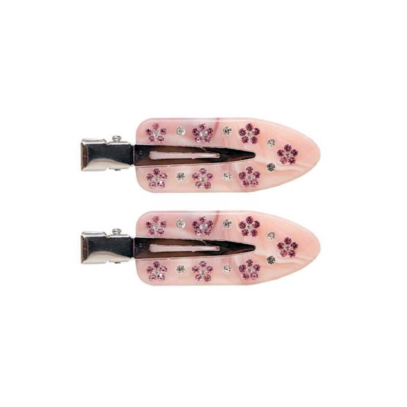 Trendy Marble Texture Flower Rhinestones Hair Clip 8AS6HCP381L
