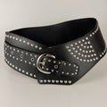 Chunky Punk Wide Studded PU Leather Belt 6W6JBT186