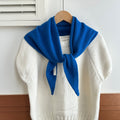 Simple Wool-Blend Solid Color Triangle Knit Scarf 6W6NSC85