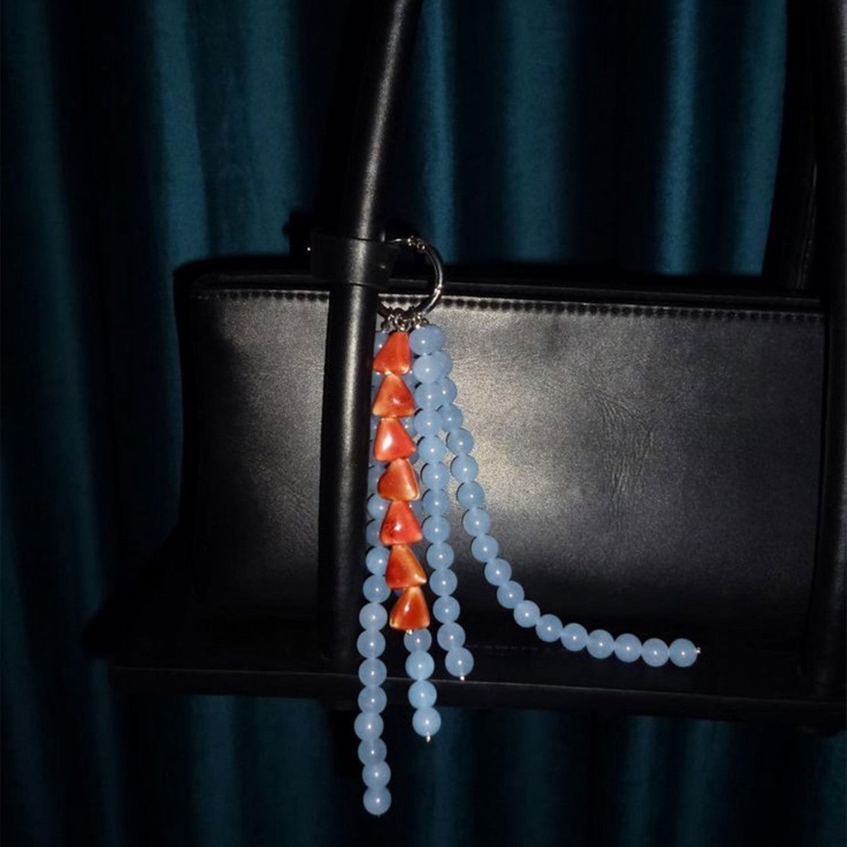 Vintage Stone Beaded Tassel Charm - DippedShop Wholesale - #9667