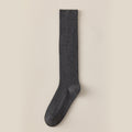 Simple Solid Color Ribbed Long Cotton Socks 6W8FSO890