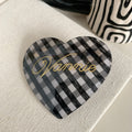 Sweet Printed Heart Acetate Hair Clip6W6HPN104