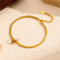 Elegant Pearl Gold Plated Chain Bracelet 6W6JBR526