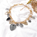 Vintage Heart Pendant Tassel Chain Necklaces 6W6JNC623