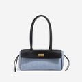 Trendy Color Contrast Plaid Baguette Shoulder Bag 6W10BBG2414