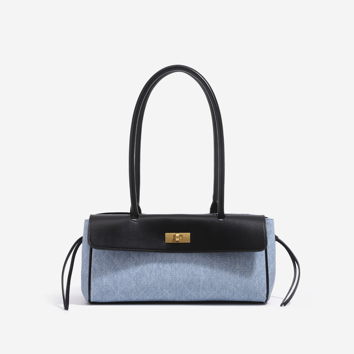 Trendy Color Contrast Plaid Baguette Shoulder Bag 6W10BBG2414