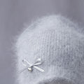 Cute Bowknot Pendant Angora Knit Beanie 6W6HAT706