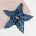 Stylish Starry Denim Blue Print Star Scrunchies 6W6HSR492