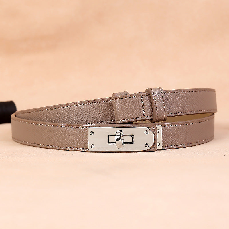 Elegant Skinny Dress Belt Leather Waist Belt 6W6JBT157