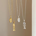 Trendy Oval Pendant Gold Plated Chain Necklace 6W6JNC386L