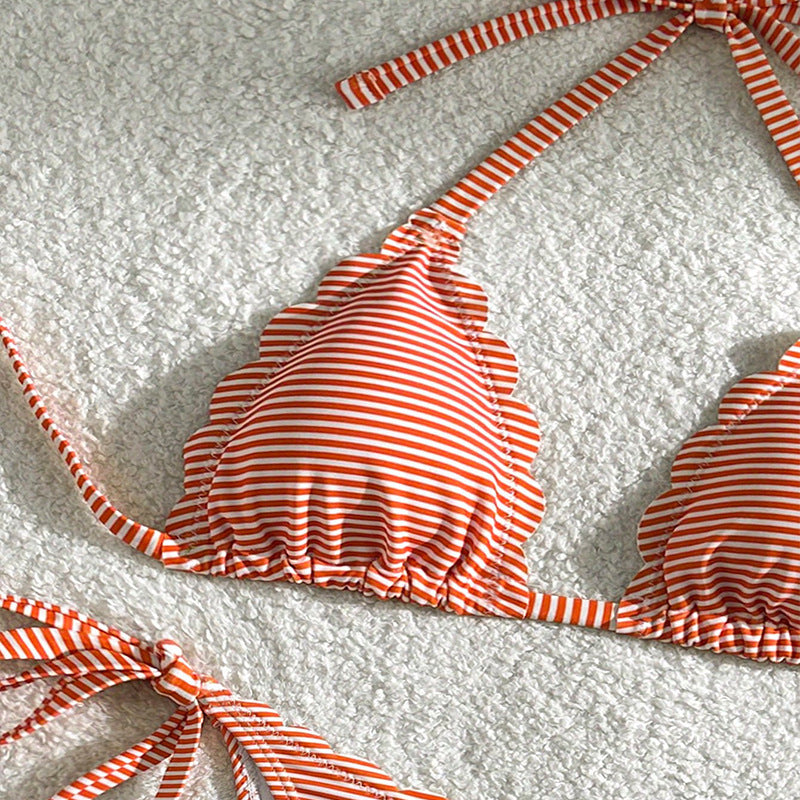 Striped Halter Bikini - DippedShop Wholesale - #7683
