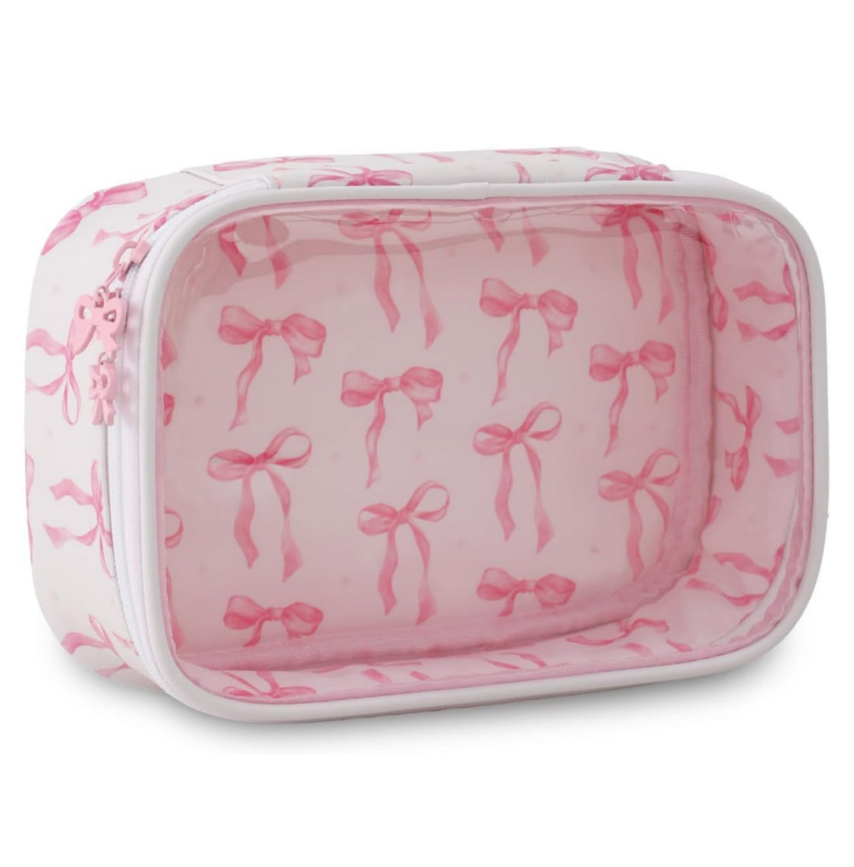 Cute Waterproof Bowknot Clear PVC Makeup Bag 6S5CO199